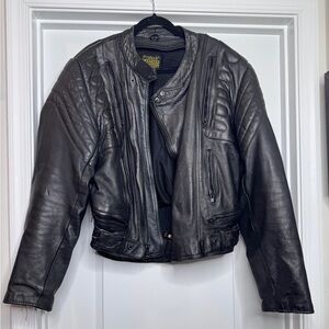 Vintage Leather Protech Apparel Motorcycle Jacket Sz 44